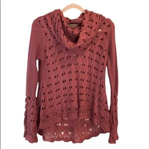 Cowl neck sweater size L